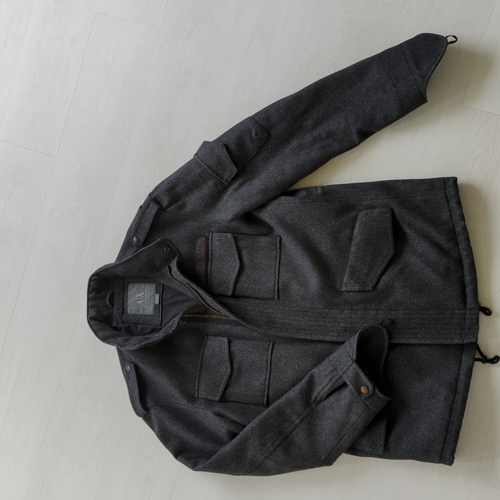 Armani Exchange Military Wool Coat
